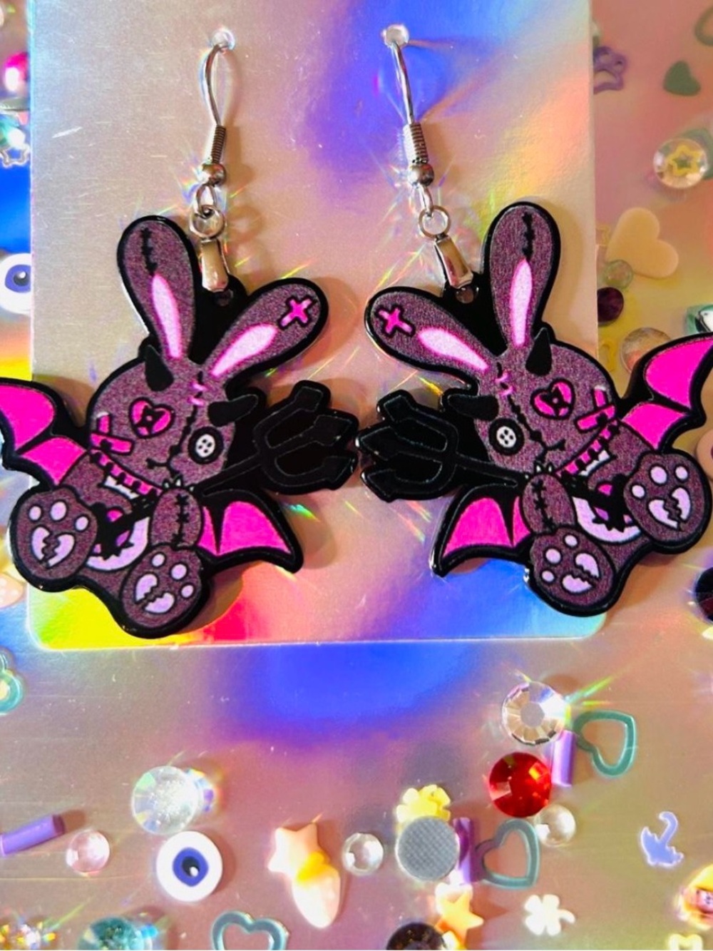 Halloween Devil Bunny Earrings